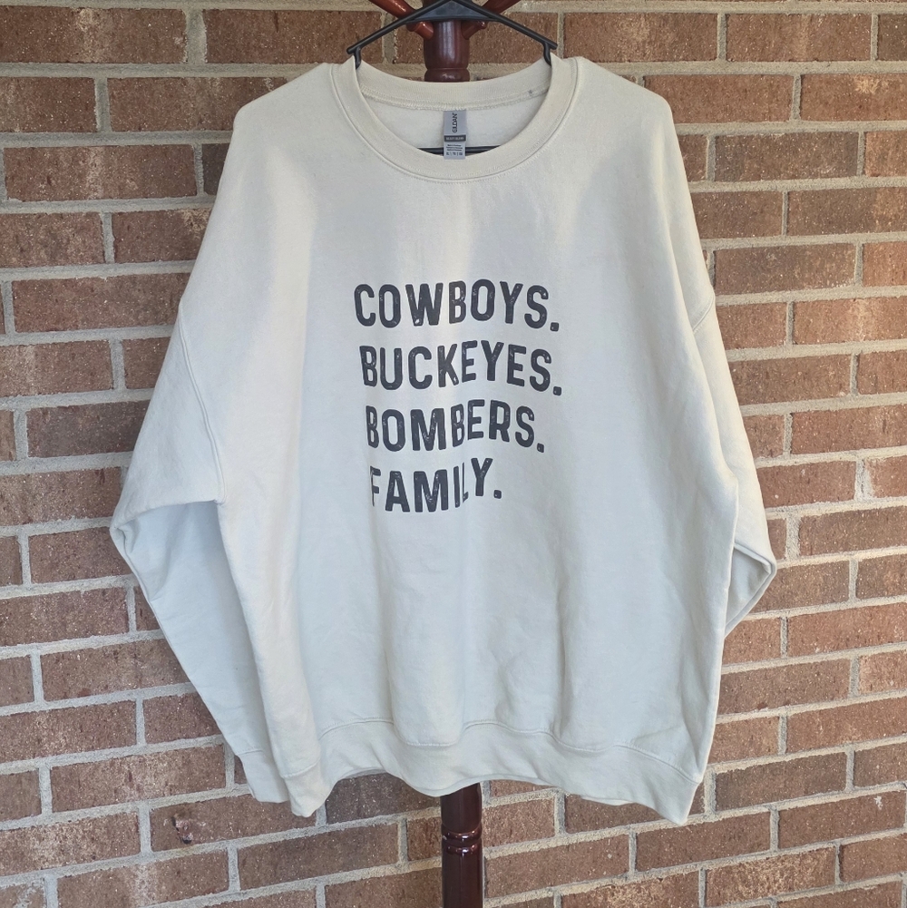 Cream Graphic Sweatshirt Ohio